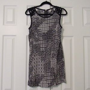 black and white bohemian pattern dress